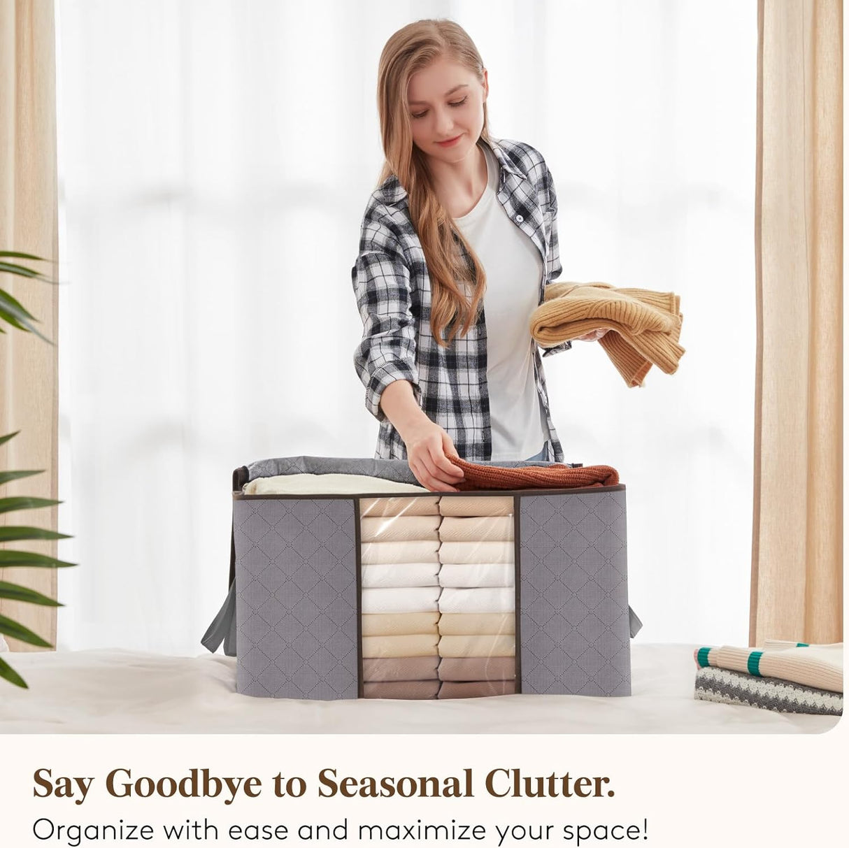 Förvaringslådor med handtag för klädesorganisation Carvallo