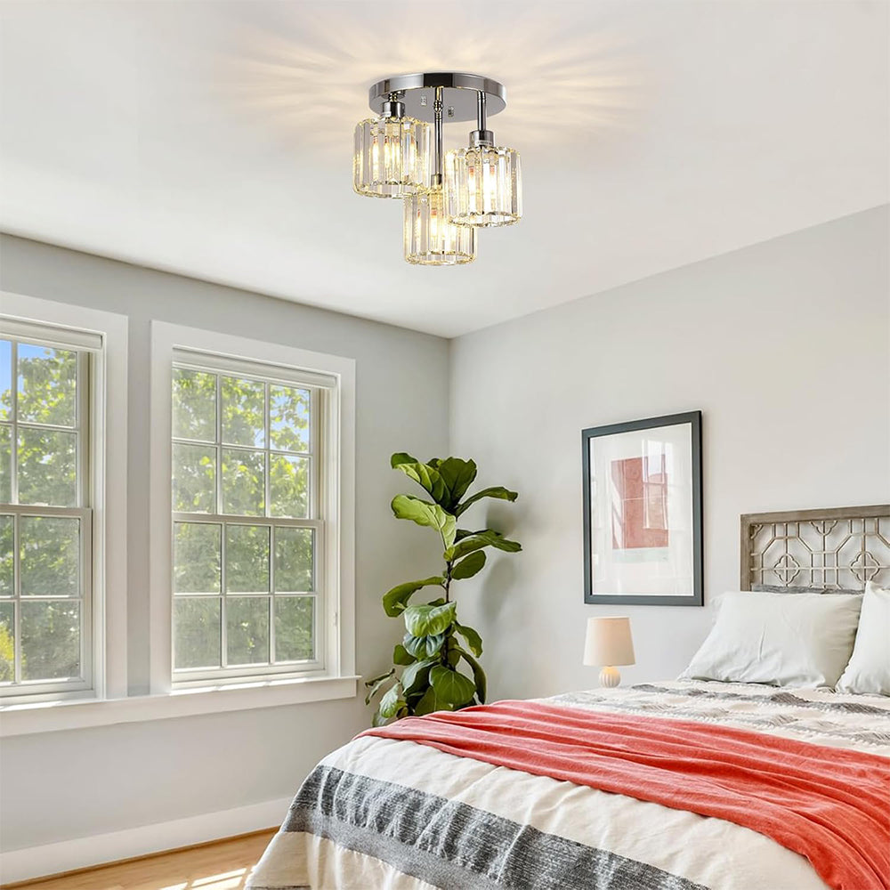 Elegant Modern Crystal Semi-Flush Taklampor Carvallo
