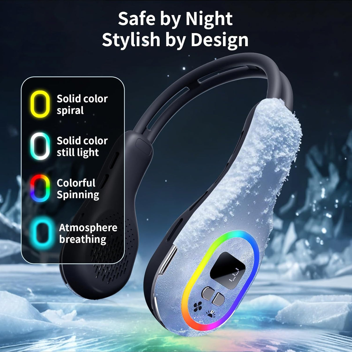 Handsfree-halsfläkt - 360° justerbar bladlös kylning MILA Sverige