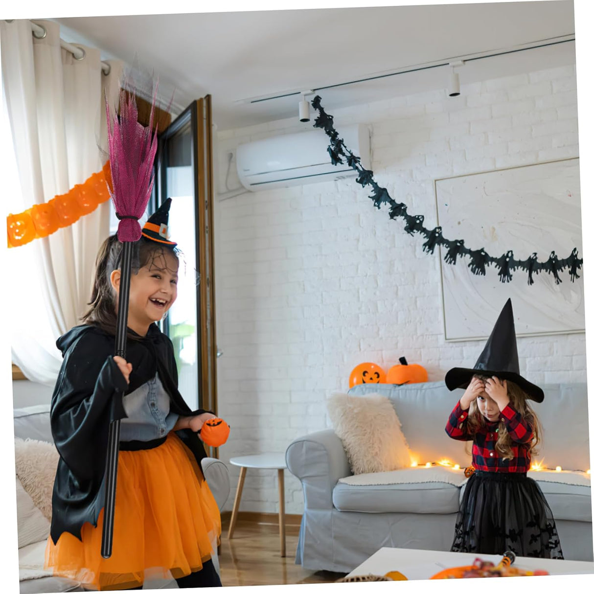 Halloween Häxa Kvast Plast Fest Rekvisita Carvallo