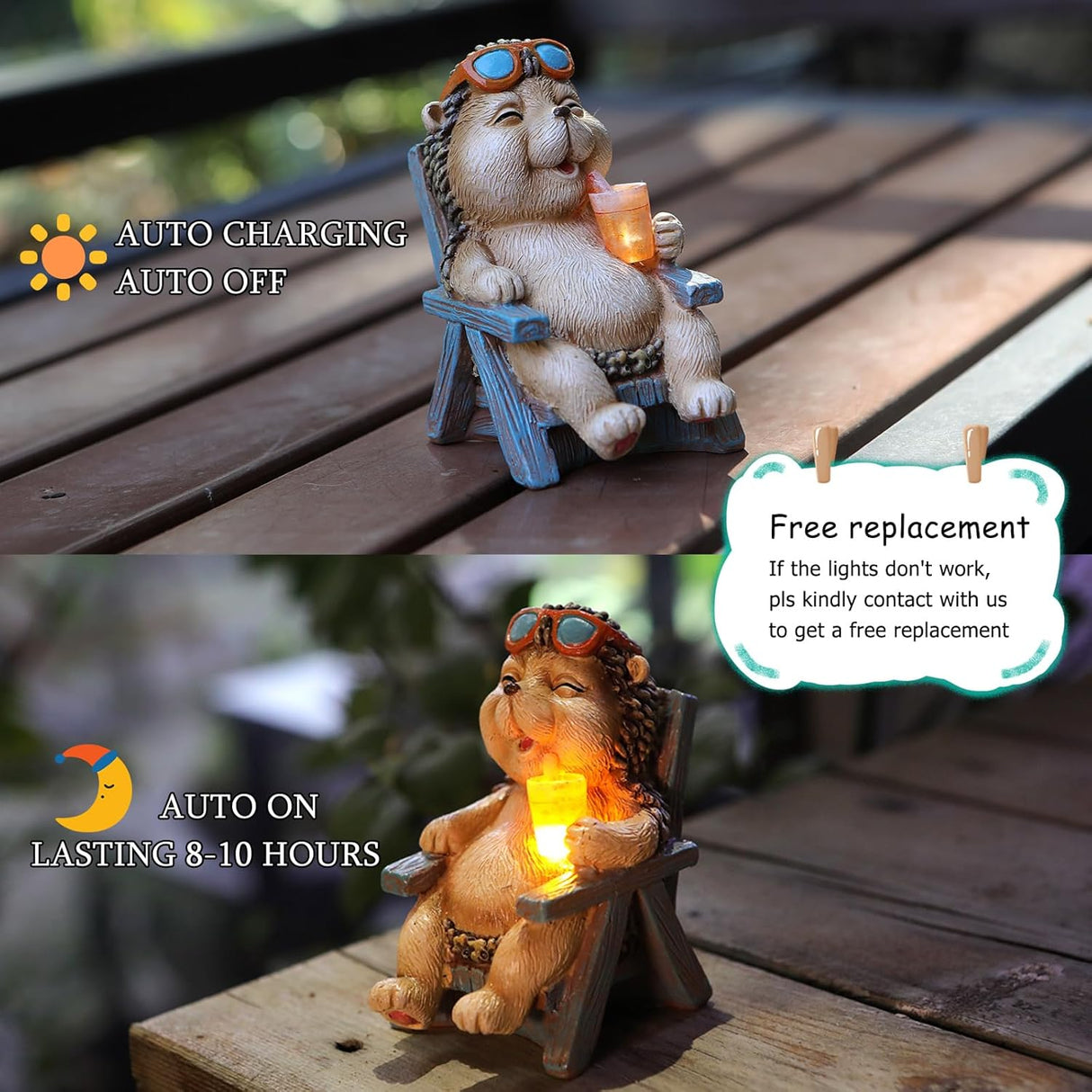 Nyckfull minidekoration för uteplats, gräsmatta och älvträdgård MILA Sverige