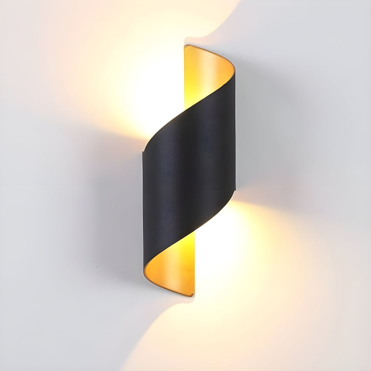 SpiralGlow Light - Nordisk vattentät metall spiral LED vägglampa Carvallo