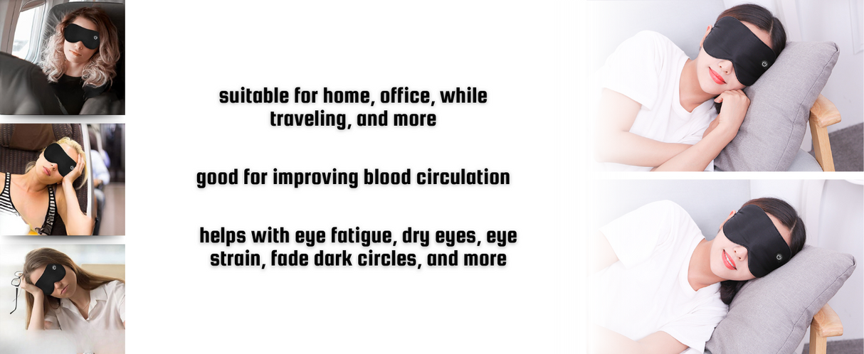 Royaleva Återuppladdningsbar Värmeögonmask för Avkoppling Carvallo