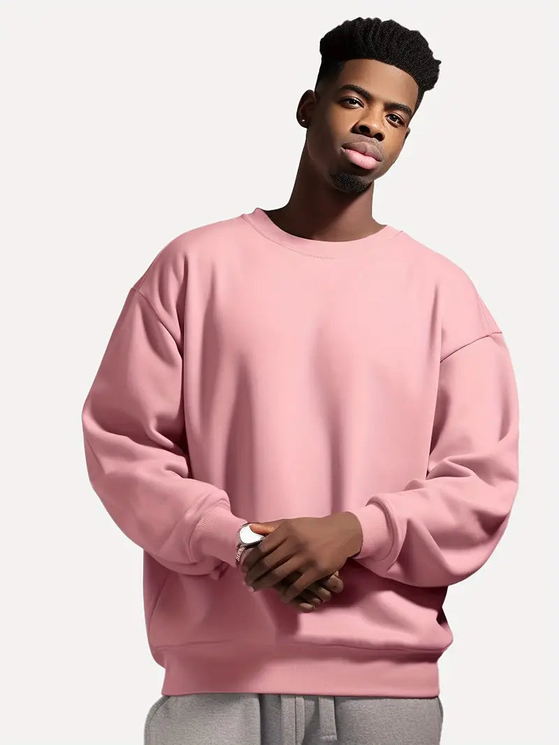 Herr T-shirt Avslappnad Cirkulär Halsringning 100% Bomull-Herr T-shirts-Hemnix-Hemnix