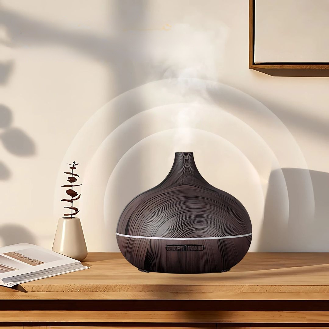 Aroma Diffuser Träådrad Luftfuktare för Hemmet Carvallo