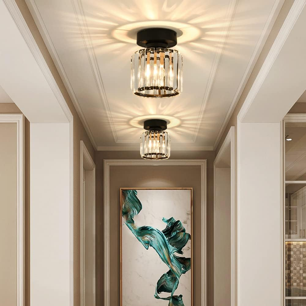 Taklampa Kristall Flush Mount Modern Armatur Carvallo