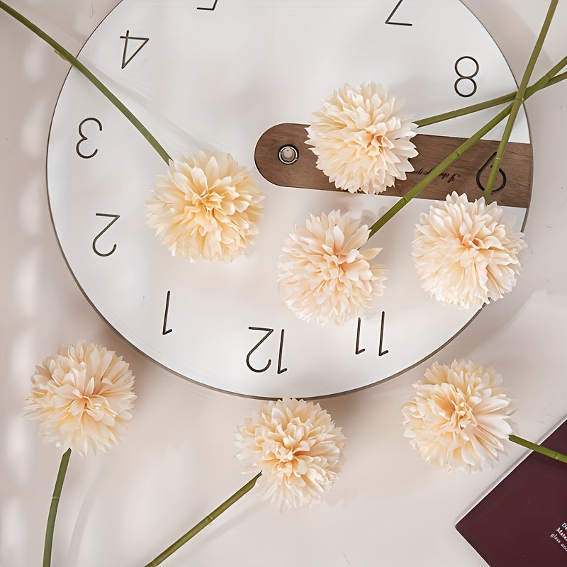 Set av 5 Konstgjorda Krysantemum Blommor – Realistiska Blomsterarrangemang för Bröllop och Heminredning Carvallo