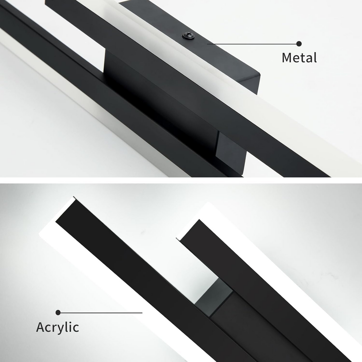 LED Vägglampa Akryl Metall Väggsconslampa Belysningsarmatur Carvallo