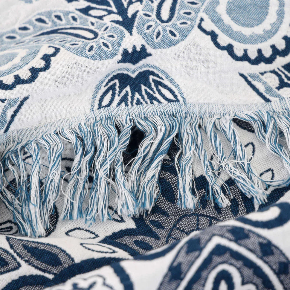 Paisley Dream Cotton Tassel Filt Carvallo