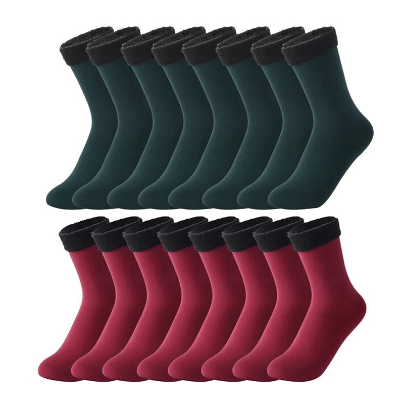 Mjuka Sammet Vintersockor-Vintersockor-BB-8 par-Grön/ Röd-Hemnix