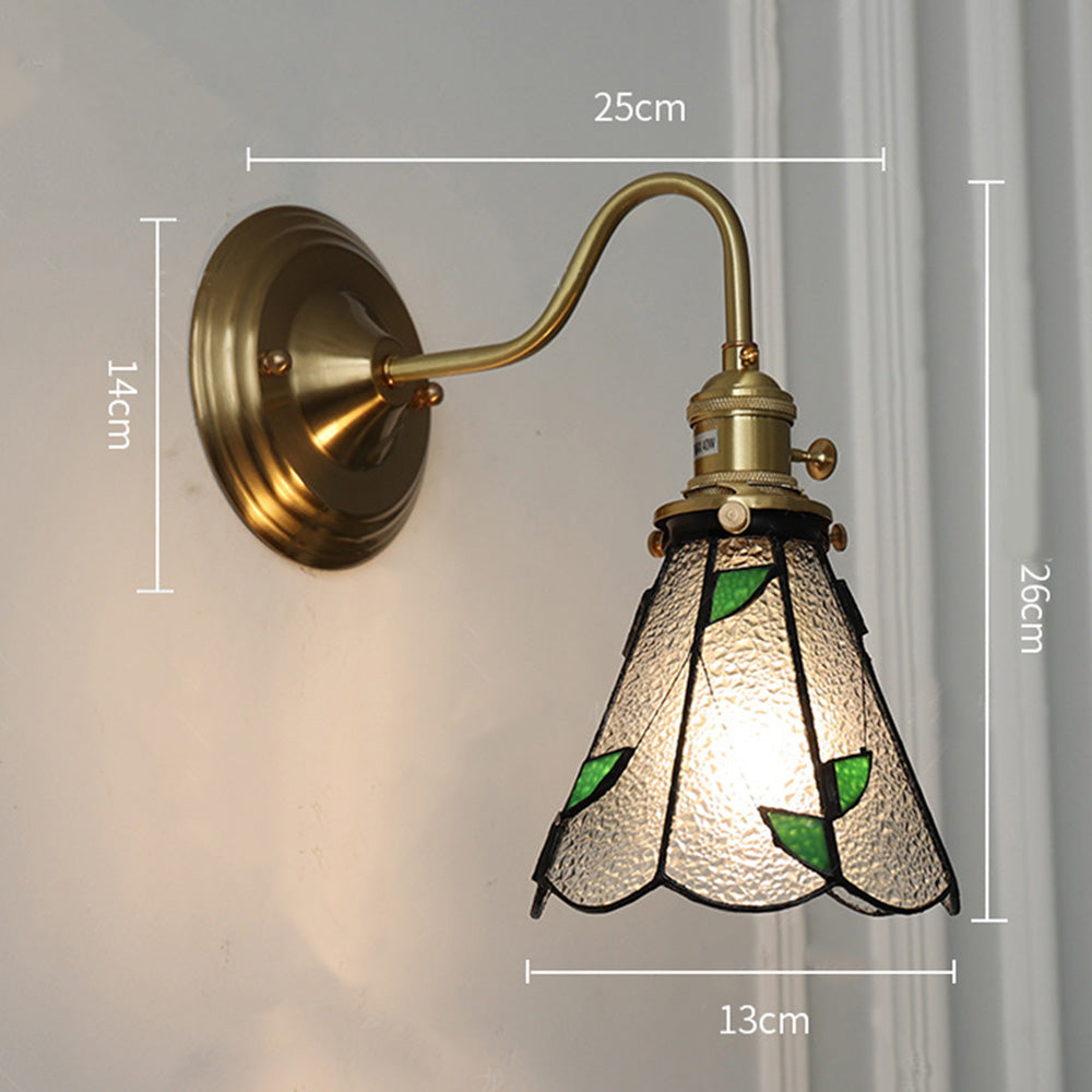 Vägglampa med vintage glas skugga armatur Carvallo