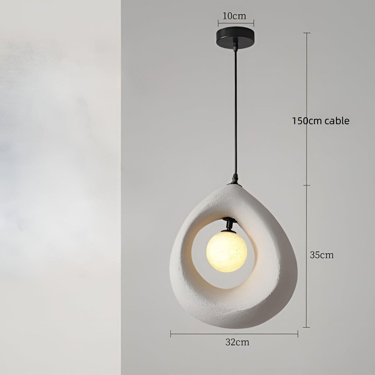 Pendellampa i Wabi-Sabi stil – Minimalistisk hängande lampa för vardagsrum och matplats Carvallo