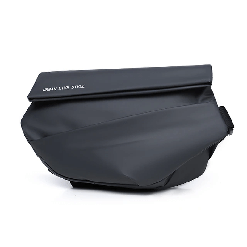 Multifunktionell Axelremsväska-Personligt-BB-Svart Grå | PU-Hemnix