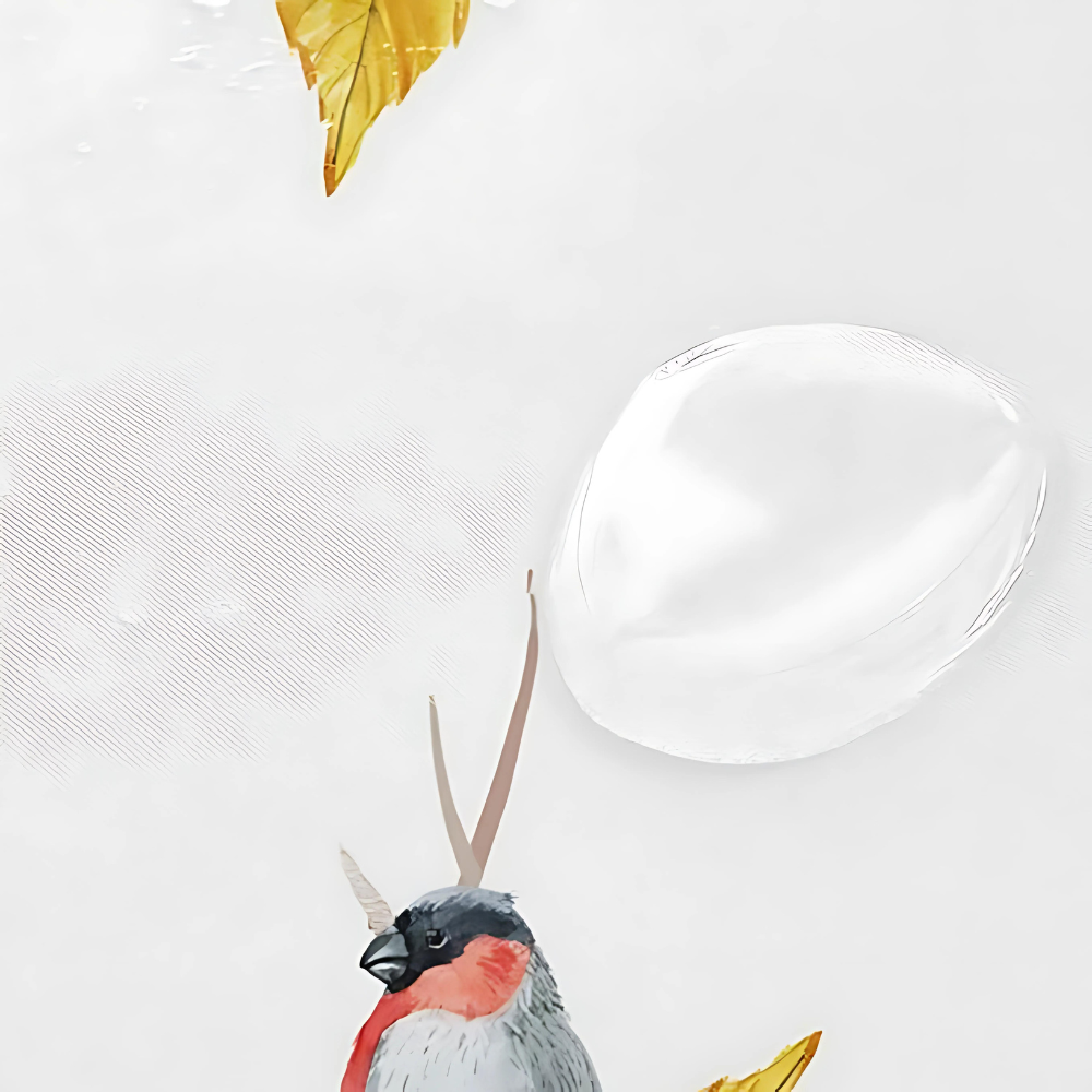 Naturlig Stil Fågel & Trägrenar Duschdraperi Carvallo