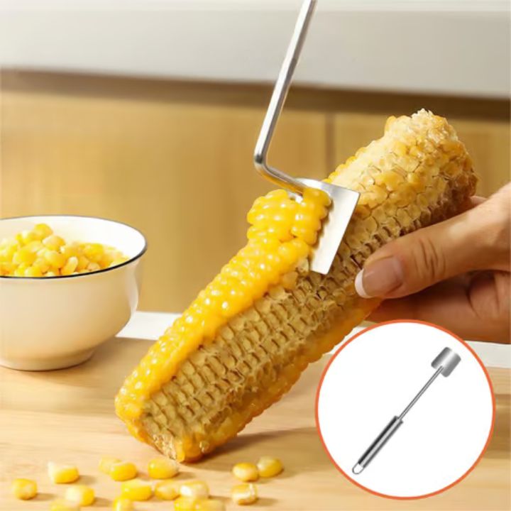 SteelSlice - Majsskalare i rostfritt stål MILA Sverige