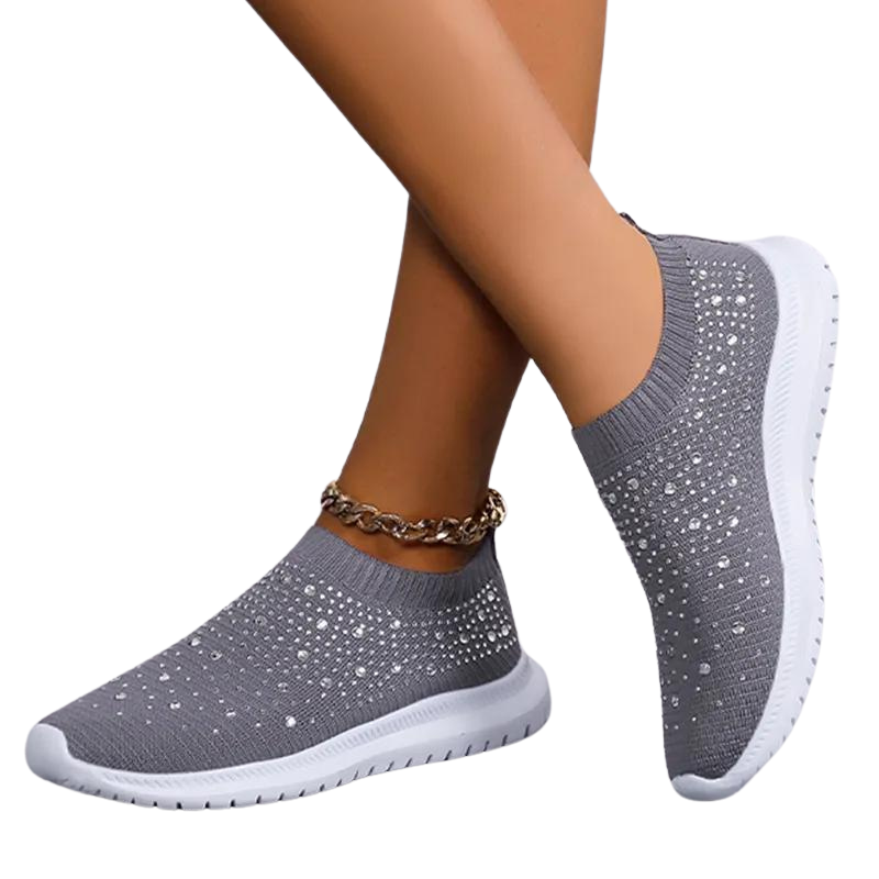 Andningsaktiva sneakers i mesh för kvinnor-Shoes for Women-Hemnix-Grå-35-Hemnix