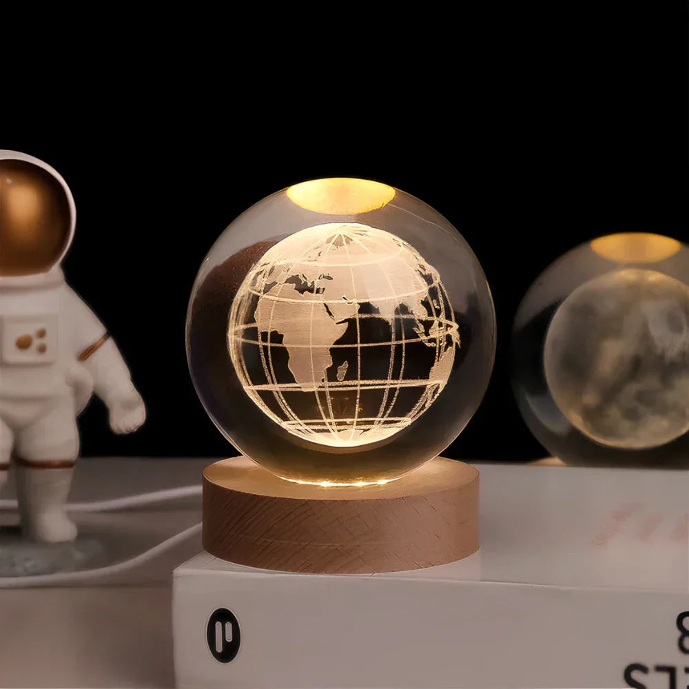 LED Nattljus med 3D Kristallkula Carvallo