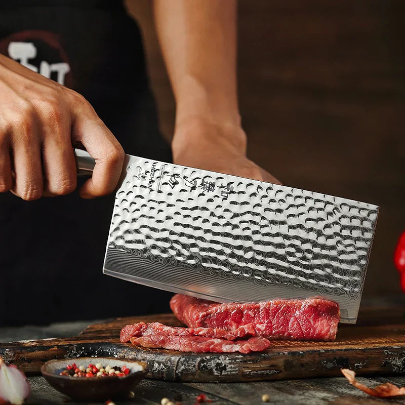 Master Series Slicing Knife – 73 lagers Pulverdamaskus Kockkniv för Skivning & Precision Hemnix
