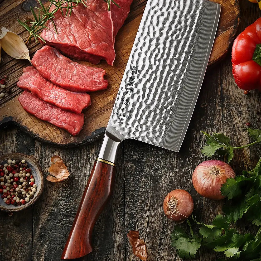 Master Series Slicing Knife – 73 lagers Pulverdamaskus Kockkniv för Skivning & Precision Hemnix