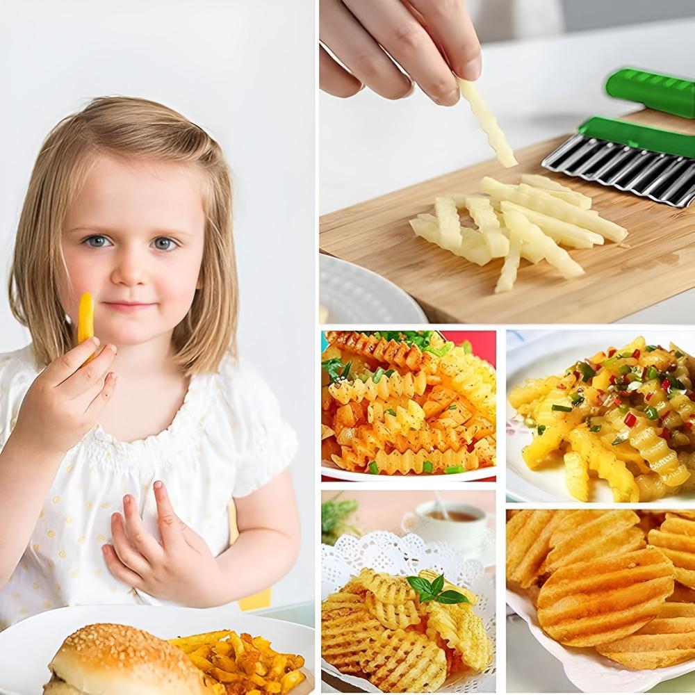 RippleEdge Snack Slicer – Enkla vågiga snitt för chips, grönsaker MILA Sverige