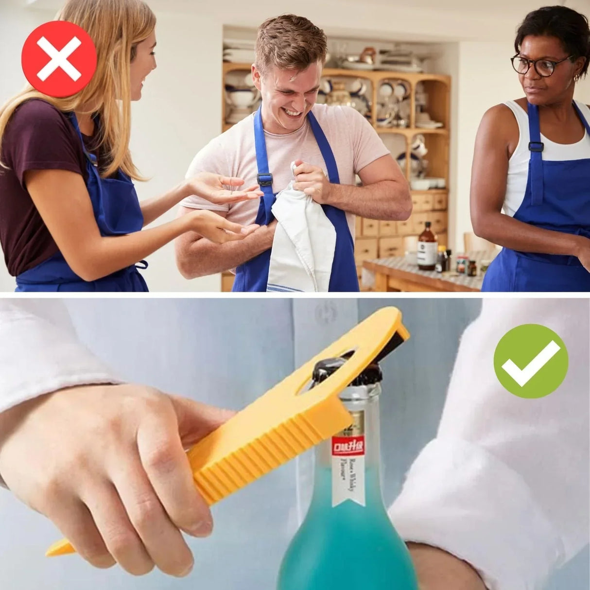 Ergonomisk flasköppnare med praktiskt handtag för enkel användning Carvallo