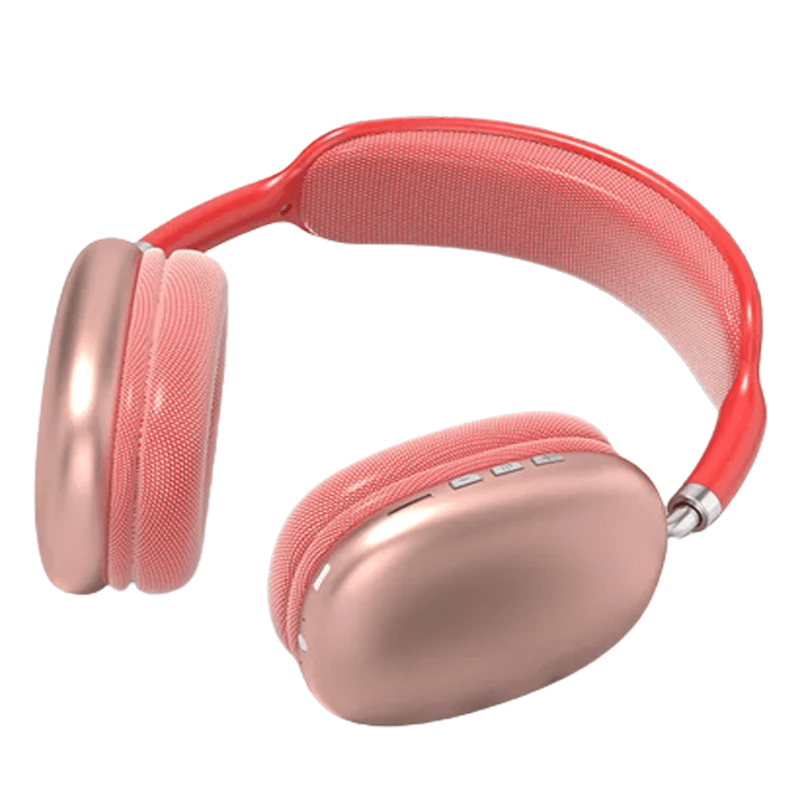 P9 Trådlösa Bluetooth-Hörlurar Bullerisolering HiFi Ljud med Extrem Bas-headphone-BB-Stil 2-Röd-Hemnix