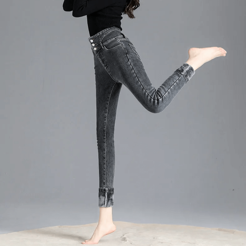 Termiska Vinterjeans med Hög Midja-Personligt-BB-Hemnix