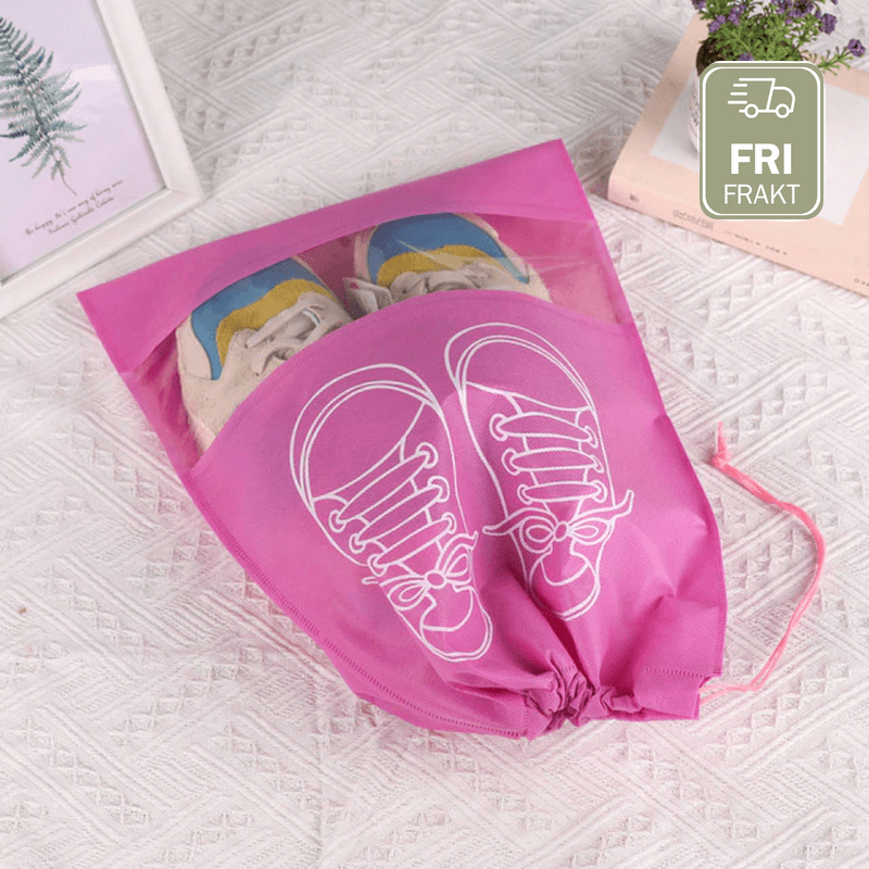 Hängande Garderobsorganisatör för Handväskor och Skor-Organisering Hemmet-BB-Skosäck-Rosa-Hemnix