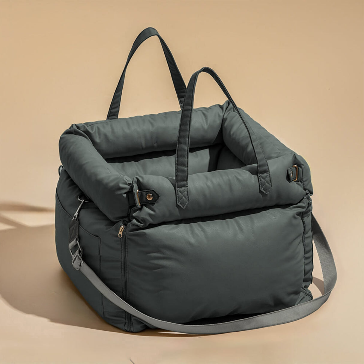 Faux läder hundbooster säng – Stilig, säker och bekväm Carvallo