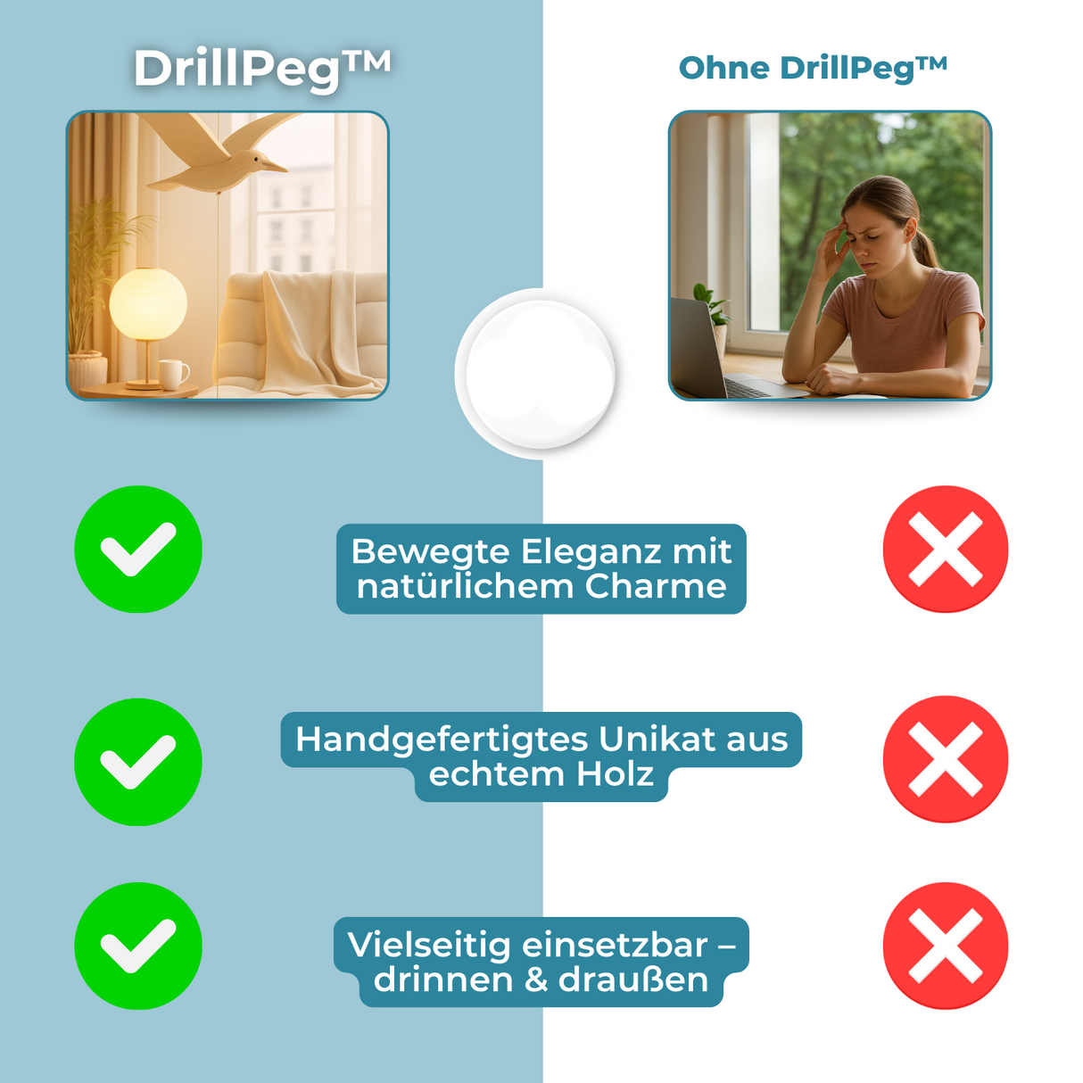 Carvallo – Handgjord mås med fladdrande vingar Carvallo