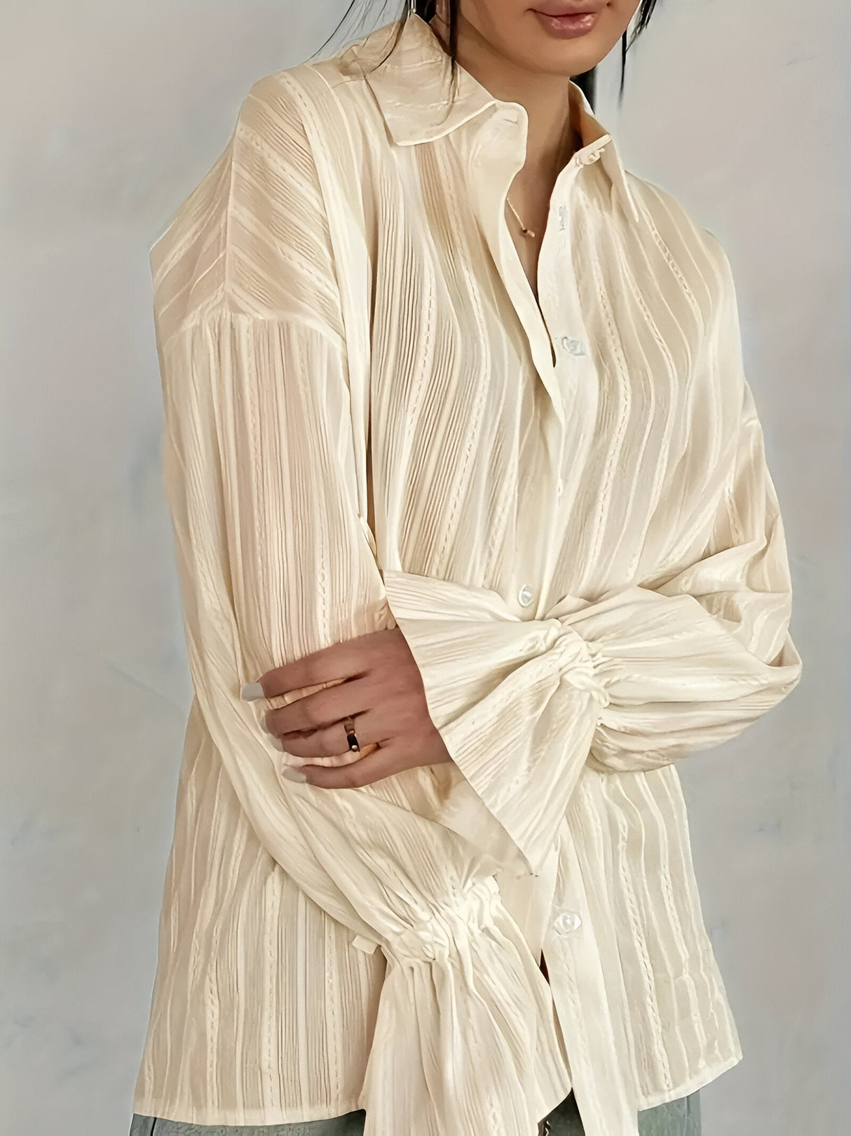 Herrskjorta Broderad Krage Chic Design 100% Bomull-Skjortor-Bellasverige-Hemnix