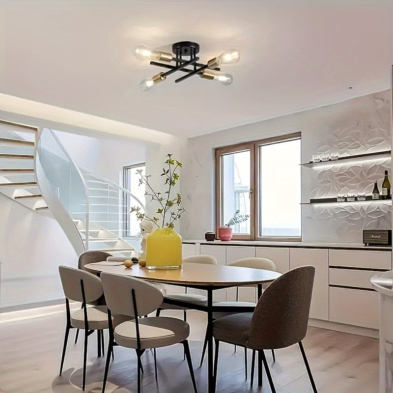 SatelliteLight - Svart Järn Modern Taklampa med Industriell Stil Carvallo