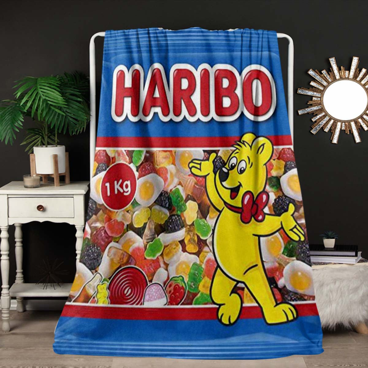 Haribo Candy Blanket – Mjuk och Färgglad för Barn Carvallo