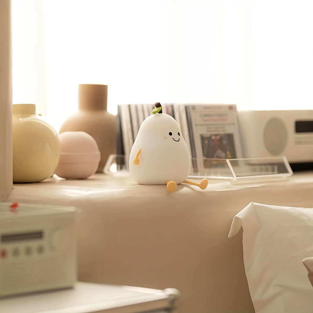 PearGlow - USB Uppladdningsbar Päronformad LED Skrivbordslampa med Dimmbara Funktioner Carvallo