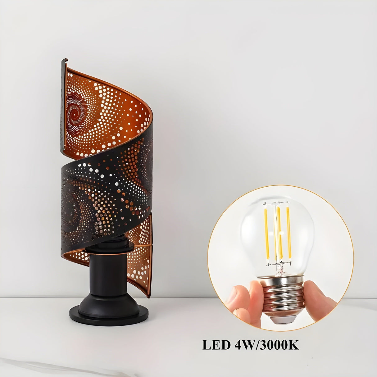 GlowCharm Light - Modern metall LED-bordlampa Carvallo