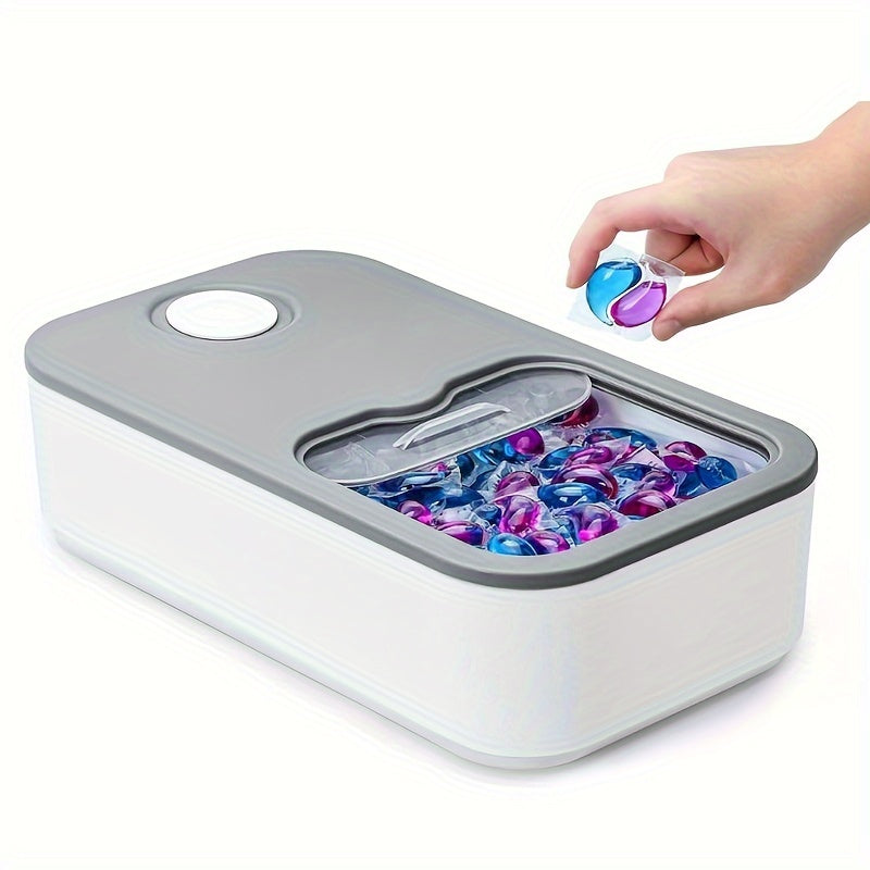 Stor tvättmedelsbehållare med skjutbart lock – Stor förvaringsbehållare för pulver och kapslar MILA Sverige