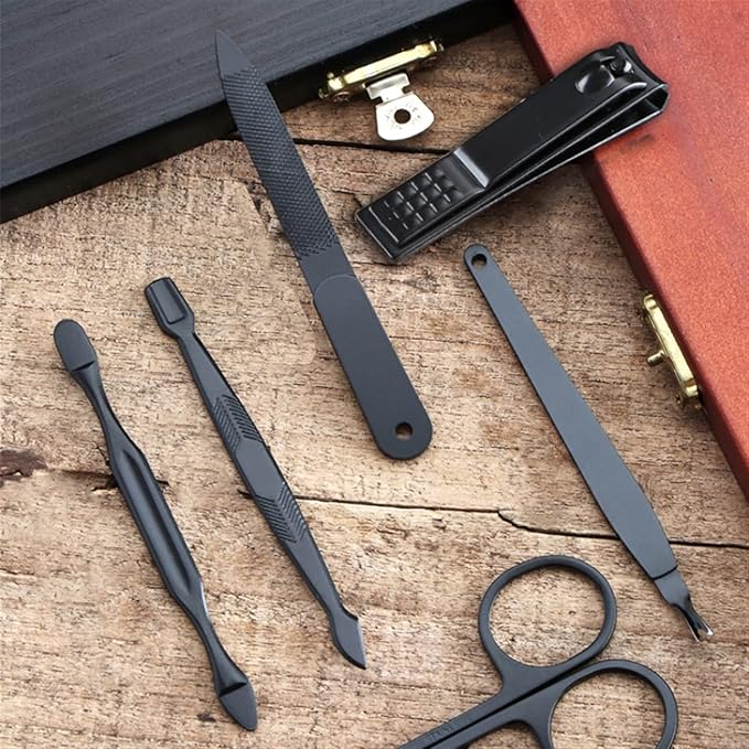 Nagelklippare Set | Rese-kit för personlig vård i rostfritt stål Carvallo