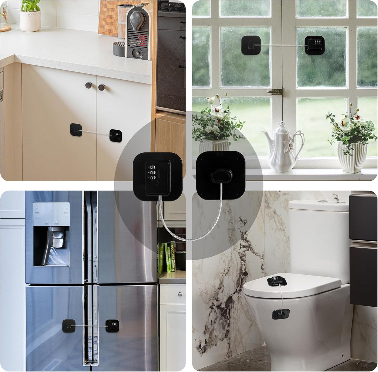 RoyaleGlow Kylskåpslås 2-pack för säker livsmedelsförvaring Carvallo