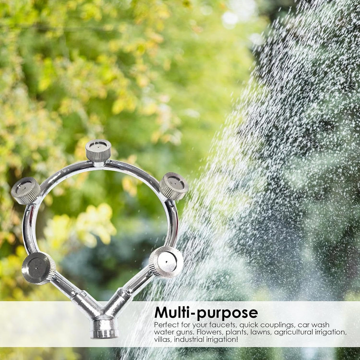 Högtryck rostfritt stål ring flerdyser munstycke – Effektivt sprutmunstycke för trädgårdsbevattning Carvallo