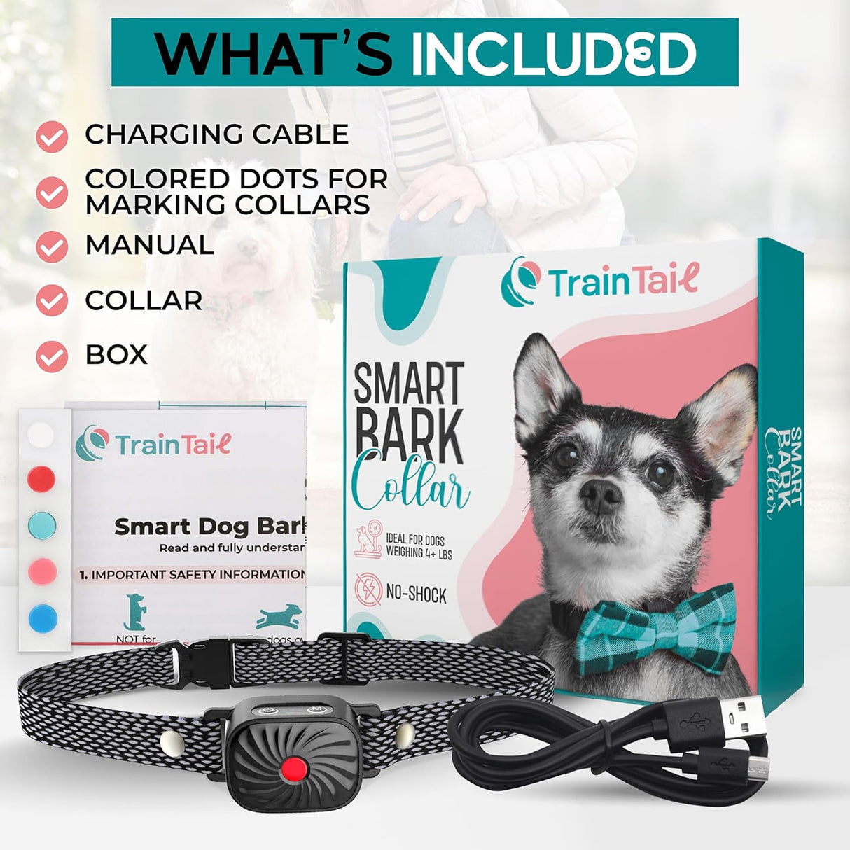 CANINECARE - BarkEase Anti-Bark Collar | För små hundar MILA Sverige