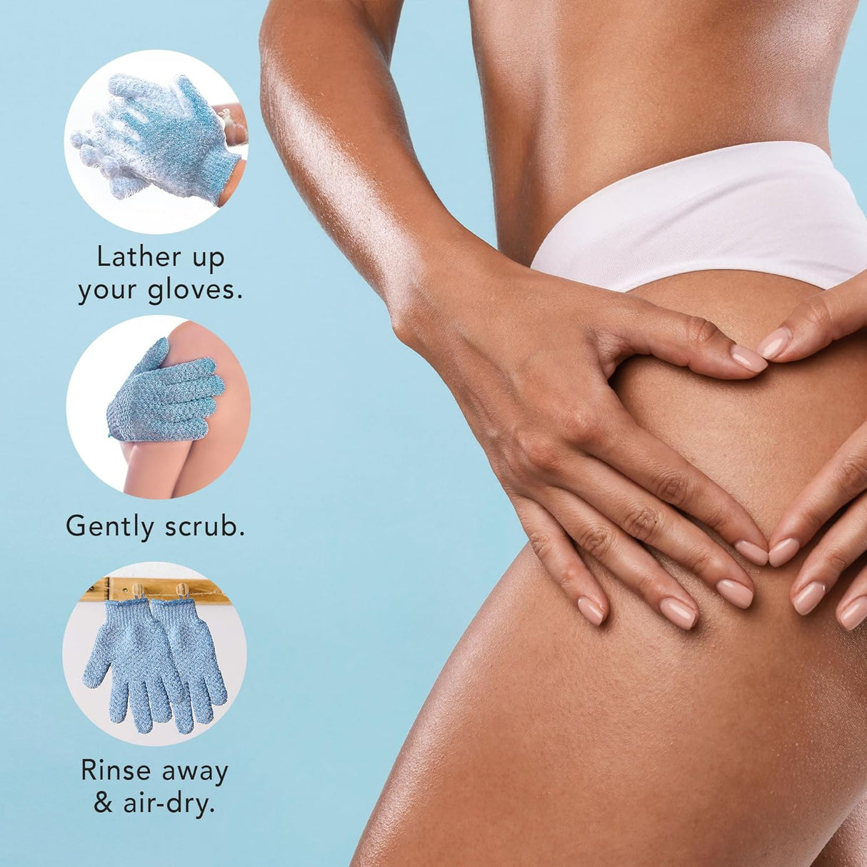 Exfolierande badvantar – 2-pack Carvallo