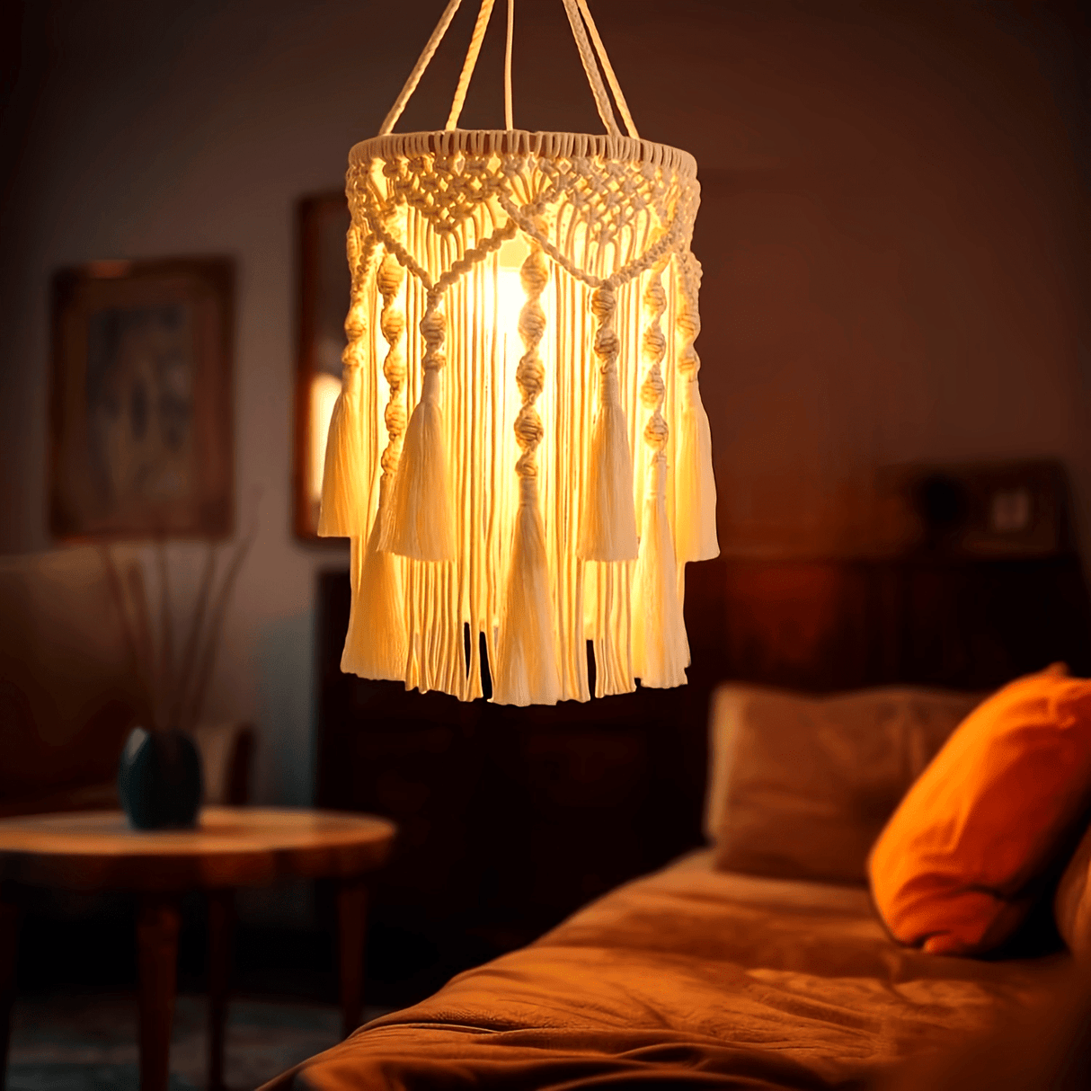 Carvallo - Handgjord vävd lampa för en mysig bohemisk stämning Carvallo