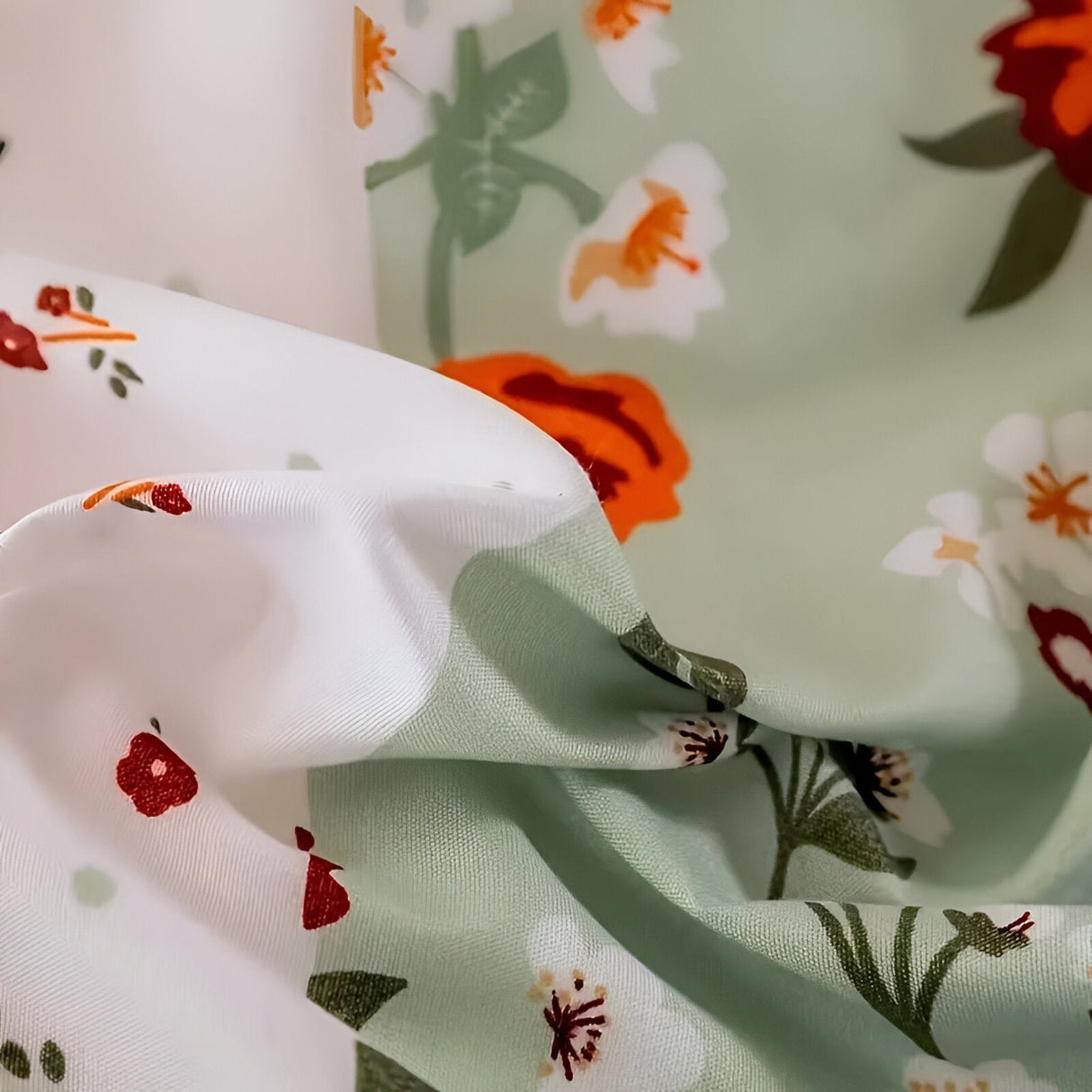 GeoBloom Duntäcke Set - Eleganta Blommiga & Geometriska Sängklädsset Carvallo