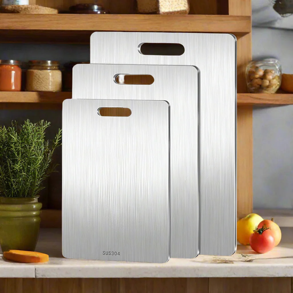 Royallure Titanium Förbättrad Skärbräda - Hållbar, Dubbel-Sidig, Livsmedelsklassad Säker Skäryta för Kök och Utomhusbruk Carvallo