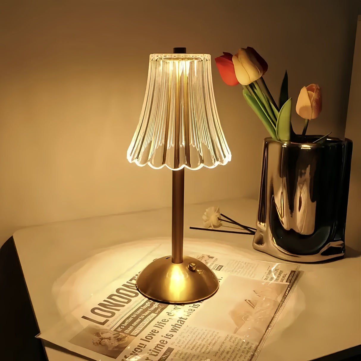 LumiGlow - Uppladdningsbar USB-LED Bordslampa med Touchkontroll Carvallo