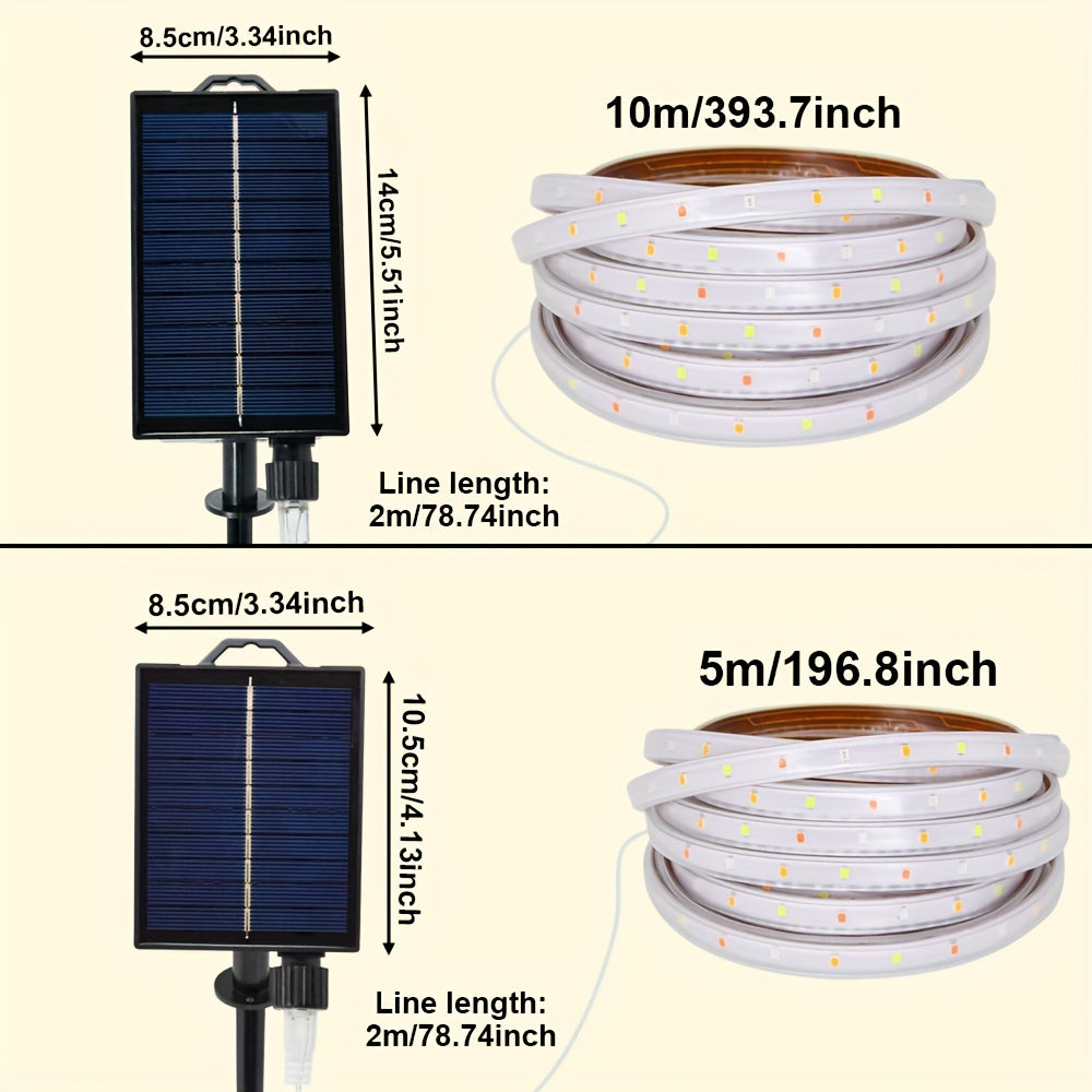 Carvallo Flexibel Solig LED-Ljusslang med fjärrkontroll | Kreativ utomhusbelysning | Energieffektiv & Väderbeständig Carvallo