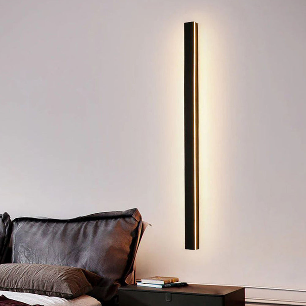 Industriell utomhus LED-vägglampa | 11,8–47,2 x 2 tum | Svart akryl lång armatur | IP65 vattentät utomhusbelysning | Brick by Brick Carvallo