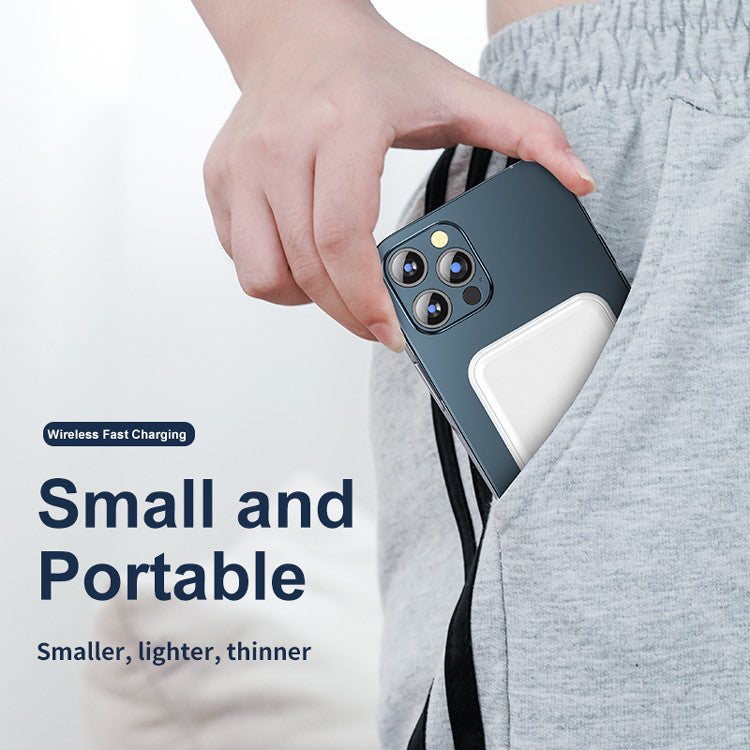 Carvallo Magnetisk Powerbank 5000 mAh | Kompatibel med iPhones | USB-utgång 5 V/2,1 A | Kompakt & Stilig Carvallo