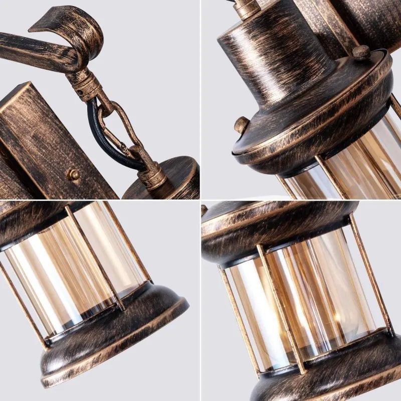 Vägglampa med vintage glaslampa-design Carvallo