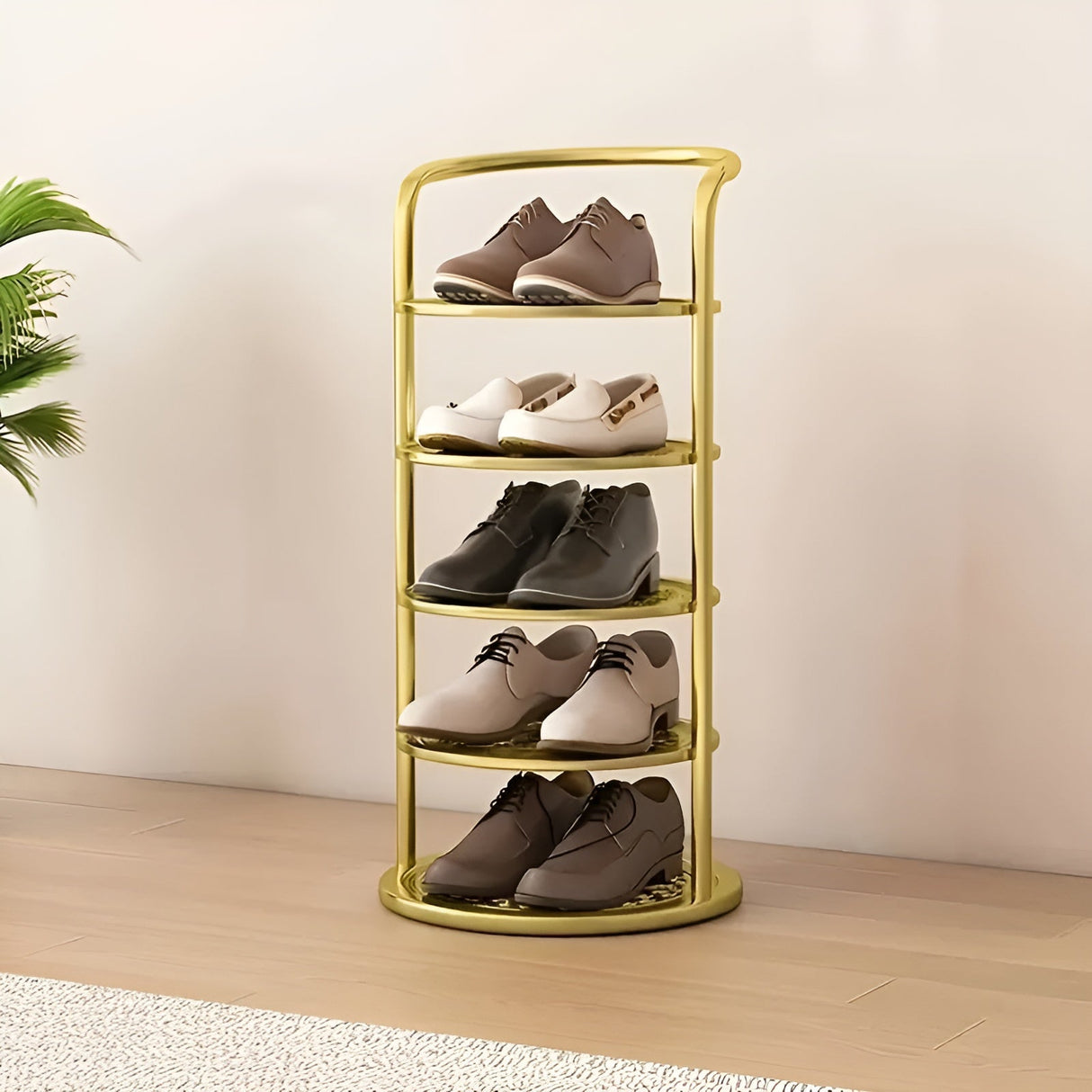 Skohållare med 4 nivåer – Utrymmesbesparande & Stabil | Modern design för hall eller lägenhet Carvallo